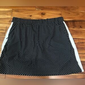 Talbots Black and White polka dot activewear golf skort L